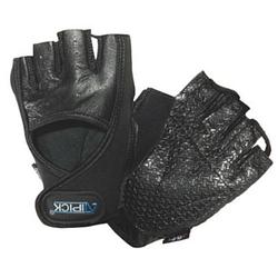 Foto van Atipick fitness-handschoenen go gel neopreen/leer zwart maat s