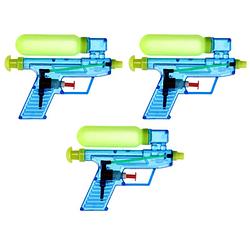 Foto van 3x waterpistool/waterpistolen blauw 15 cm - waterpistolen