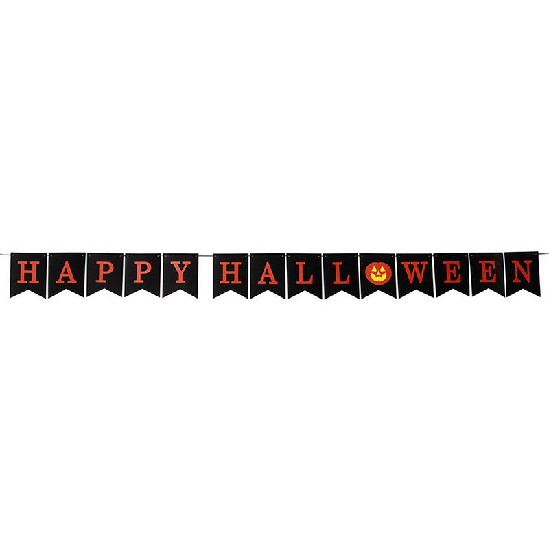 Foto van Horror/halloween letterslinger - happy halloween - papier - 300 cm - feestartikelen/versiering - feestslingers