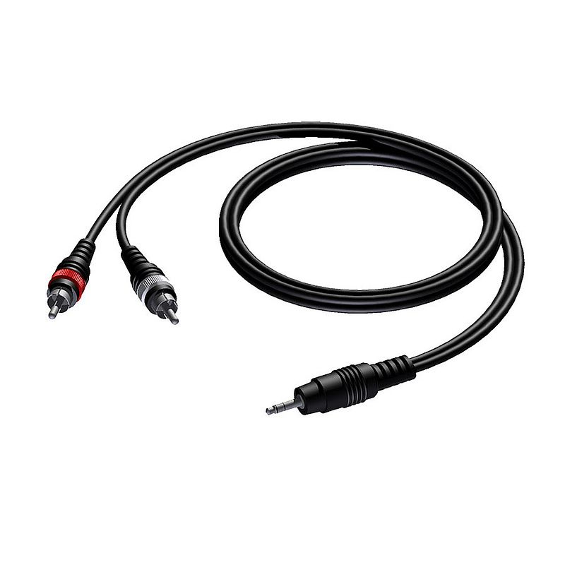 Foto van Procab cab711 basic jack 3.5mm stereo - 2x rca male 20.00 meter