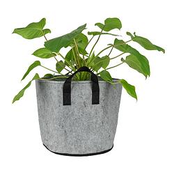 Foto van Quvio plantenzak - 30 x 25 cm - vilt - grijs