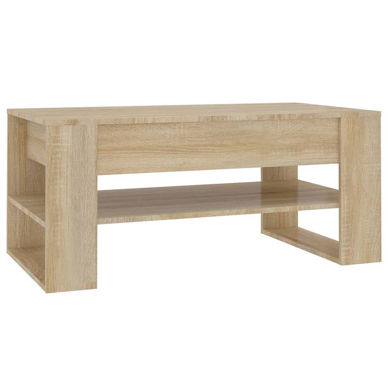 Foto van Infiori salontafel 102x55x45 cm bewerkt hout sonoma eikenkleurig