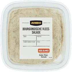 Foto van 2 voor € 4,50 | jumbo bourgondische vleessalade 150g aanbieding bij jumbo