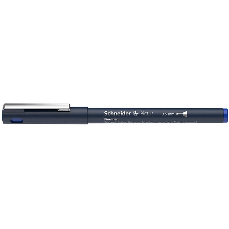 Foto van Schneider fineliner permanent pictus 0,5 mm blauw