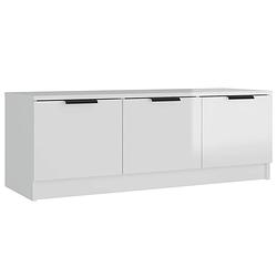 Foto van Vidaxl tv-meubel 102x35x36,5 cm bewerkt hout hoogglans wit