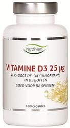 Foto van Nutrivian vitamine d3 25mcg capsules