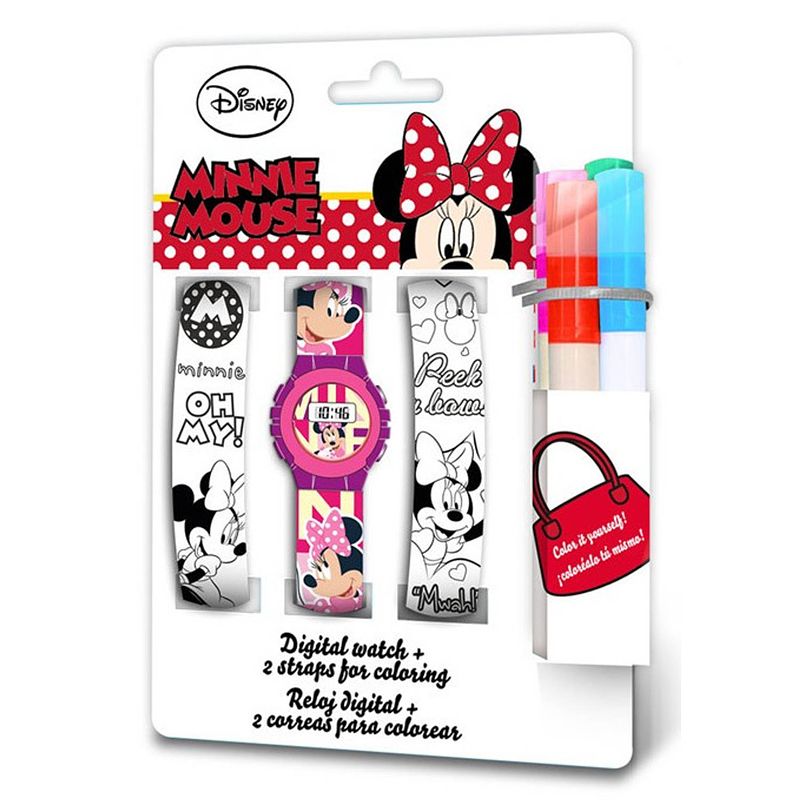 Foto van Disney horlogeset minnie mouse junior 23 cm 4-delig