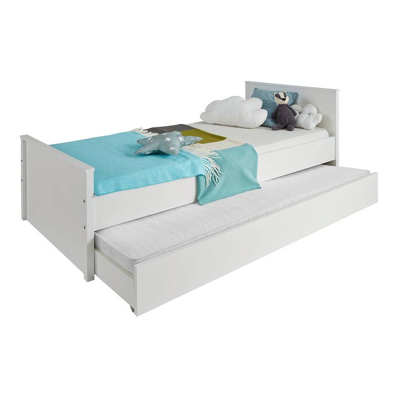 Foto van Ory bed 90x200 cm met bedlade, wit.