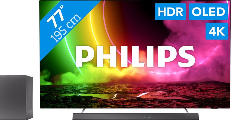 Foto van Philips 77oled806 - ambilight + soundbar + hdmi kabel