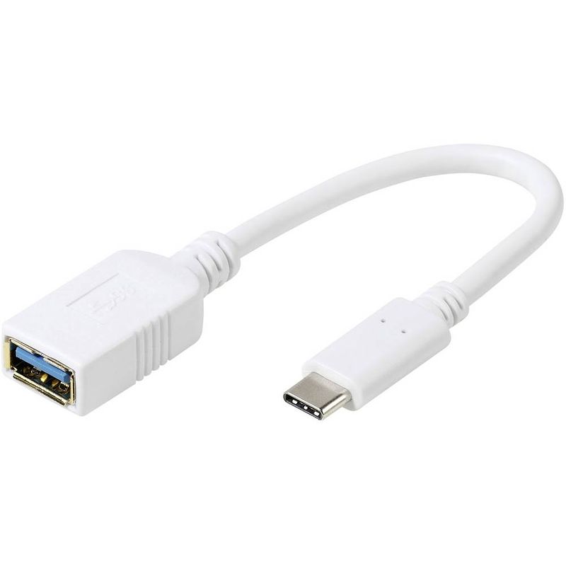 Foto van Vivanco usb 3.2 gen 1 (usb 3.0) adapter [1x usb 3.2 gen 1 bus a (usb 3.0) - 1x usb 3.2 gen 1 stekker c (usb 3.0)] dcavvusbc30a02w