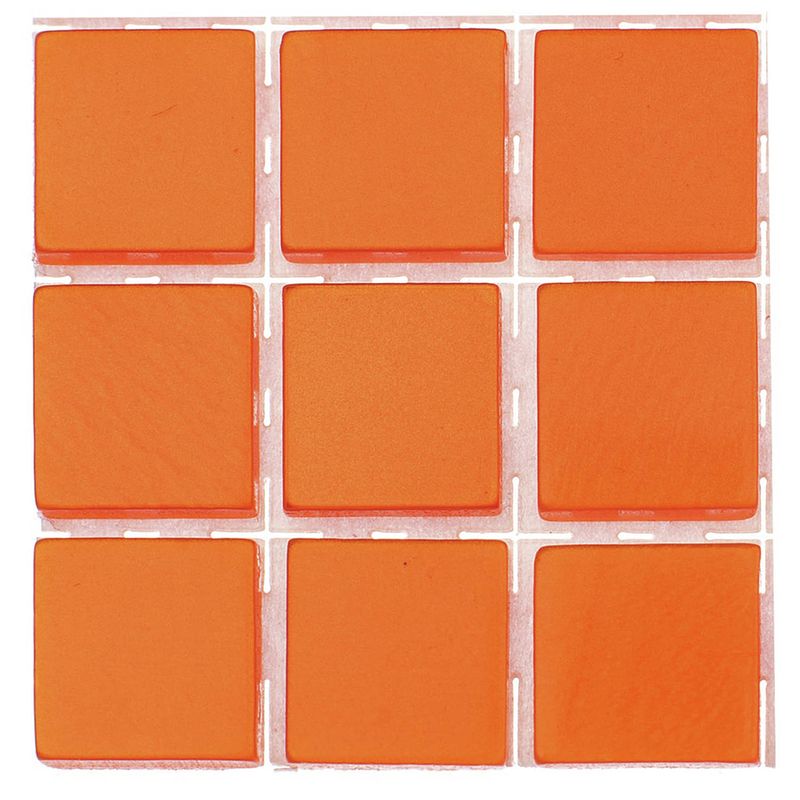 Foto van 189x stuks mozaieken maken steentjes/tegels kleur oranje 10 x 10 x 2 mm - mozaiektegel