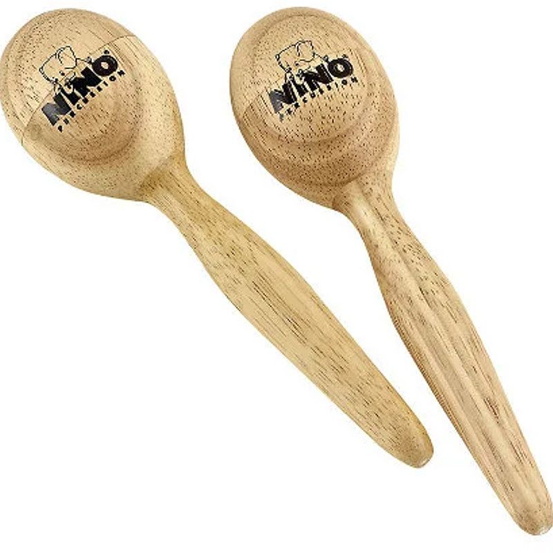 Foto van Nino percussion nino565 houten eivormige maracas klein