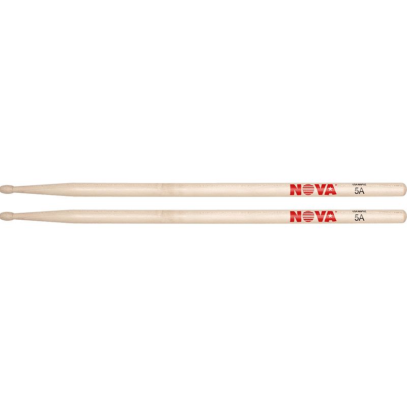 Foto van Nova by vic firth nm5a 5a esdoorn drumstokken met houten tip