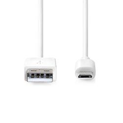 Foto van Nedis usb-kabel - zwart - 1.00 m