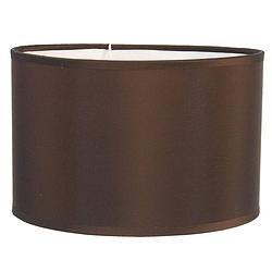 Foto van Haes deco - lampenkap - modern chic - bruin rond - formaat ø 46x28 cm, voor fitting e27 - tafellamp, hanglamp
