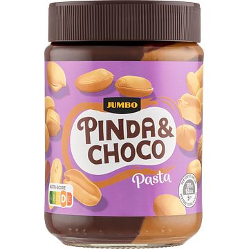 Foto van Jumbo pinda & choco pasta 350g