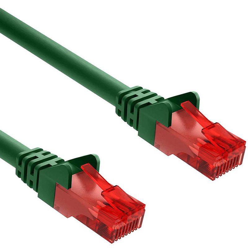 Foto van Cat 6 - u/utp - netwerkkabel - patchkabel - internetkabel - 10 gbps - 25 meter - groen - allteq