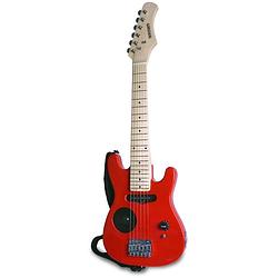 Foto van Bontempi elektrische gitaar hout 6 snaren 770 mm rood