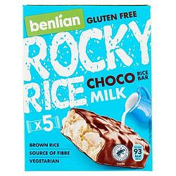 Foto van Benlian food gluten free rocky rice choco milk bar 5 x 18g bij jumbo