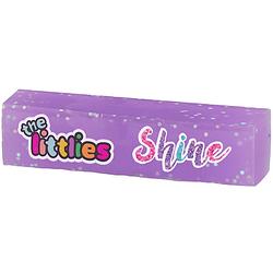Foto van The littlies gum glitter shine junior 6 x 1,5 x 1,5 cm rubber lila