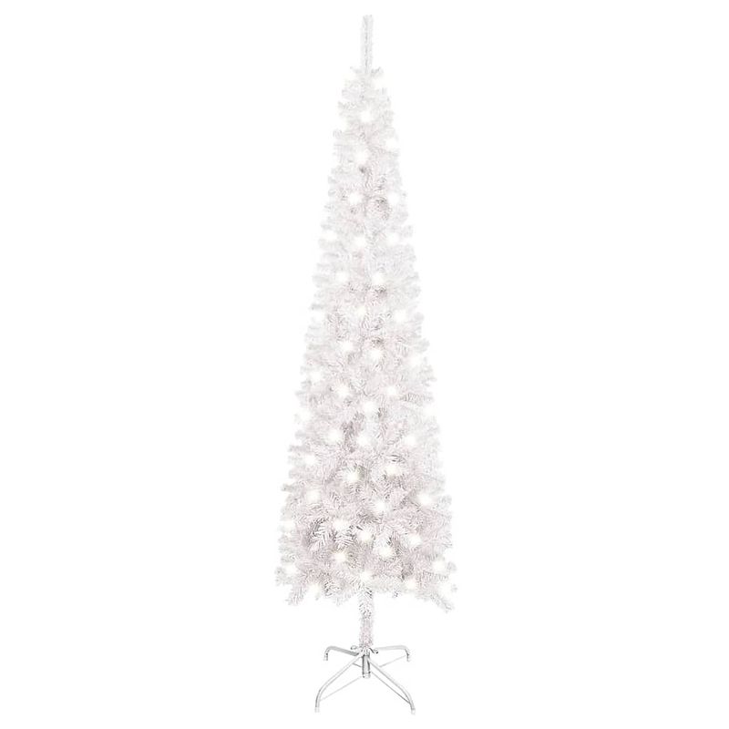 Foto van Vidaxl kerstboom met led's smal 120 cm wit