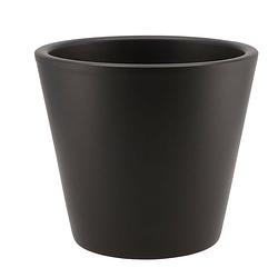 Foto van Dk design bloempot vinci - zwart mat - voor kamerplant - d19 x h21 cm - plantenpotten