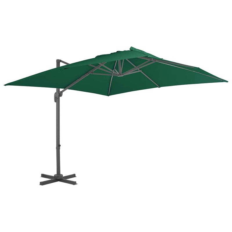 Foto van Vidaxl zweefparasol met aluminium paal 300x300 cm groen