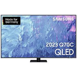 Foto van Samsung qled 4k q70c qled-tv 138 cm 55 inch energielabel g (a - g) ci+*, dvb-c, dvb-s2, dvb-t2 hd, qled, smart tv, uhd, wifi titaangrijs