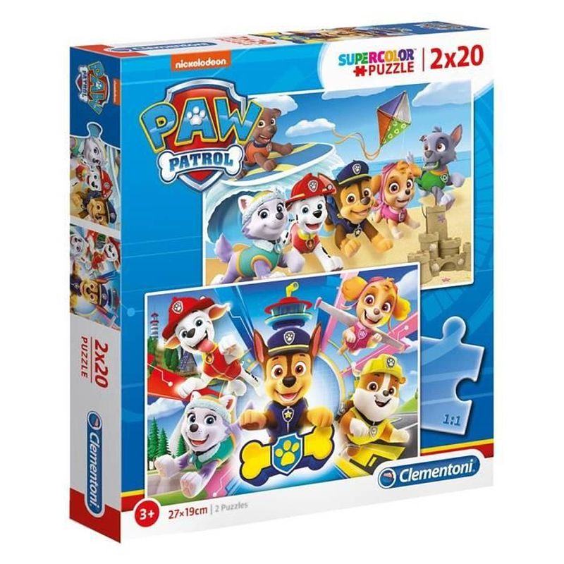 Foto van Clementoni - 24776 - supercolor 2x20 stukjes - paw patrol