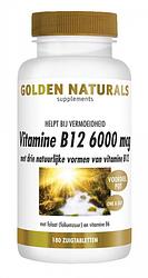 Foto van Golden naturals vitamine b12 6000mcg zuigtabletten