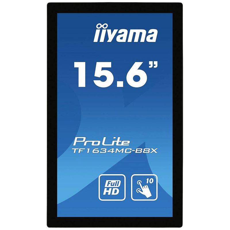 Foto van Iiyama prolite tf1634mc-b8x led-monitor 39.6 cm (15.6 inch) energielabel f (a - g) 1920 x 1080 pixel full hd 25 ms displayport, vga, hdmi, usb ips led