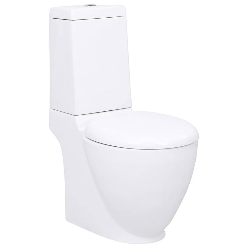 Foto van Vidaxl toilet met afvoer achter keramiek wit