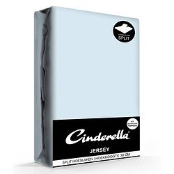 Foto van Cinderella jersey splithoeslaken sky blue-180 x 200/210 cm