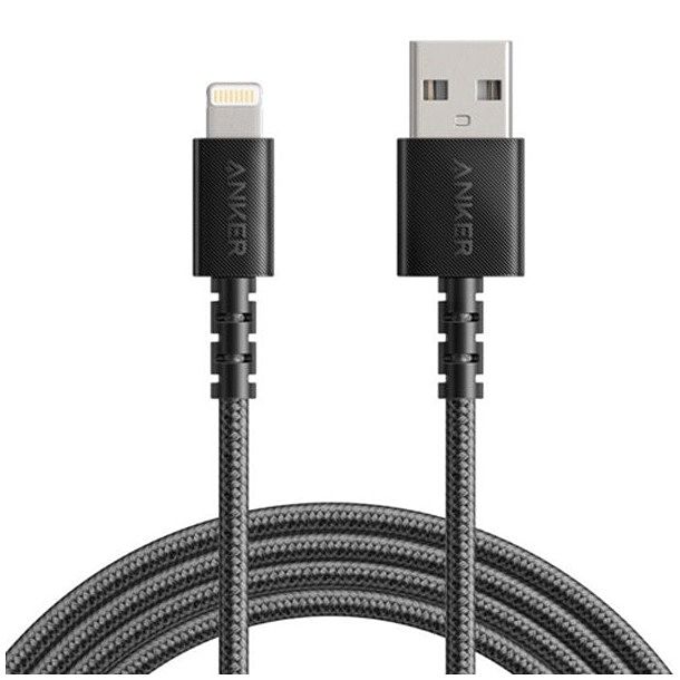 Foto van Anker anker powerline select+ usb cable with lightning connector 1.8m oplader zwart