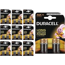 Foto van 40 stuks (10 blisters a 4st) - duracell basic lr03 / aaa / r03 / mn 2400 1.5v alkaline batterij
