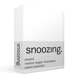 Foto van Snoozing - stretch - topper - molton - hoeslaken - 180x200 cm of 160x210/220 cm - wit