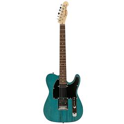 Foto van Fazley outlaw series coyote basic ss blue elektrische gitaar met gigbag