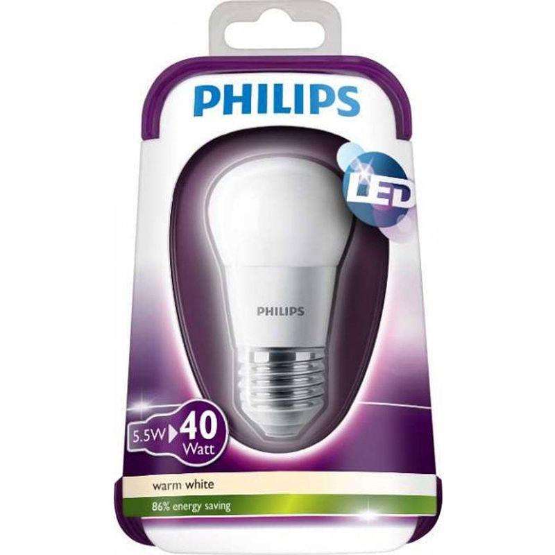 Foto van Philips led kogellamp 5,5w e27 40w mat