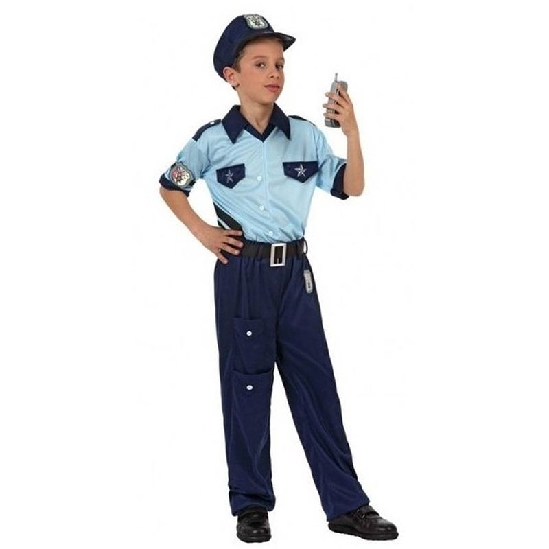 Foto van Politie agent uniform kostuum voor jongens 116 (5-6 jaar) - carnavalskostuums