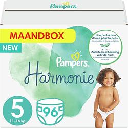 Foto van Pampers - harmonie pure - maat 5 - maandbox - 96 luiers - voordeel