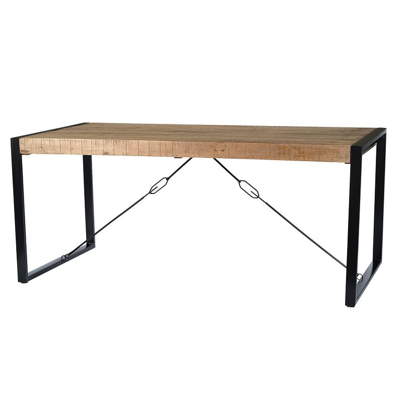 Foto van Livingfurn - e eetkamertafel nairobi - u-pot - mango hout - 140x80 cm - bruin