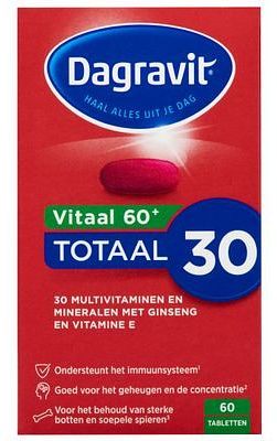 Foto van Dagravit vitaal 60+ totaal 30 tabletten