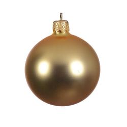 Foto van 4 glazen kerstballen mat 10 cm licht goud