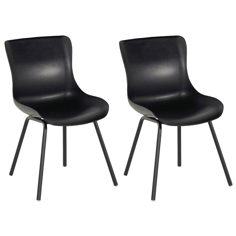 Foto van Hartman sophie rondo dining tuinstoel carbon black - set van 2