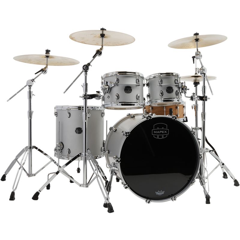 Foto van Mapex se529xbpd saturn evolution birch stage rock iridium silver 4d. shellset