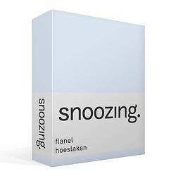 Foto van Snoozing - flanel - hoeslaken - 200x210/220 cm - hemel