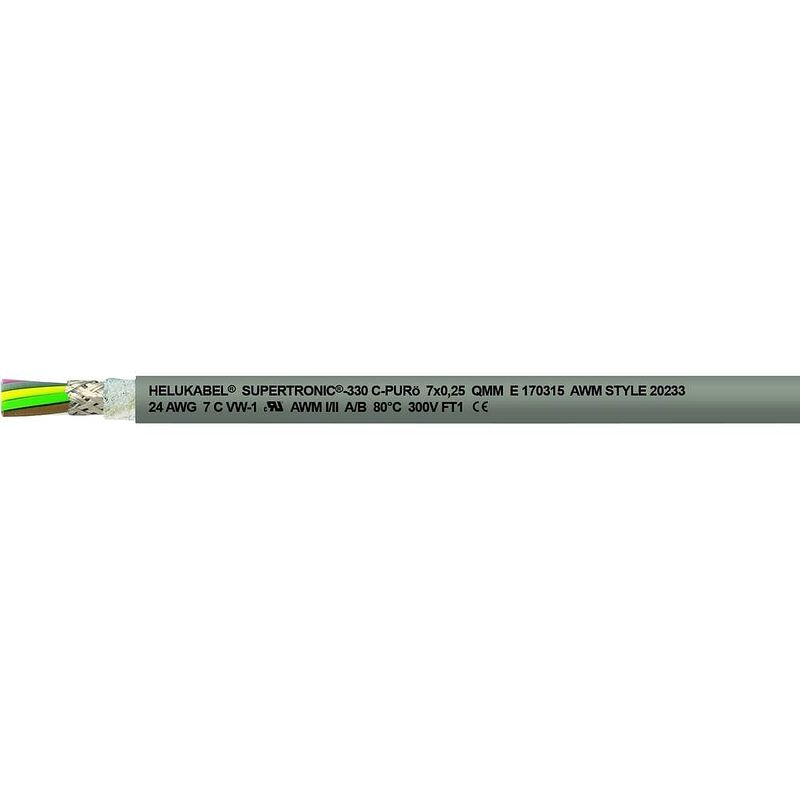 Foto van Helukabel 49819-500 geleiderkettingkabel s-tronic-330 c-purö 2 x 0.34 mm² grijs 500 m