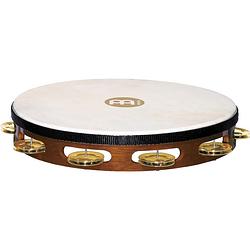 Foto van Meinl tah1b-ab traditional goat-skin wood tambourine, brass