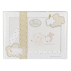 Foto van Interbaby beddengoed wieg baby love fleece wit/beige 3-delig