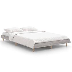 Foto van Vidaxl bedframe bewerkt hout grijs sonoma eikenkleurig 120x190 cm